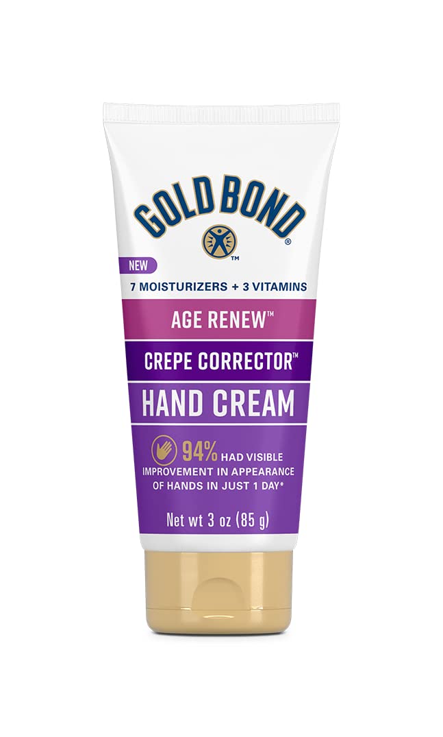 Gold Bond Age Renew Crepe Concealer Hand Cream, Replenishing & Smoothing Formula 3 oz.