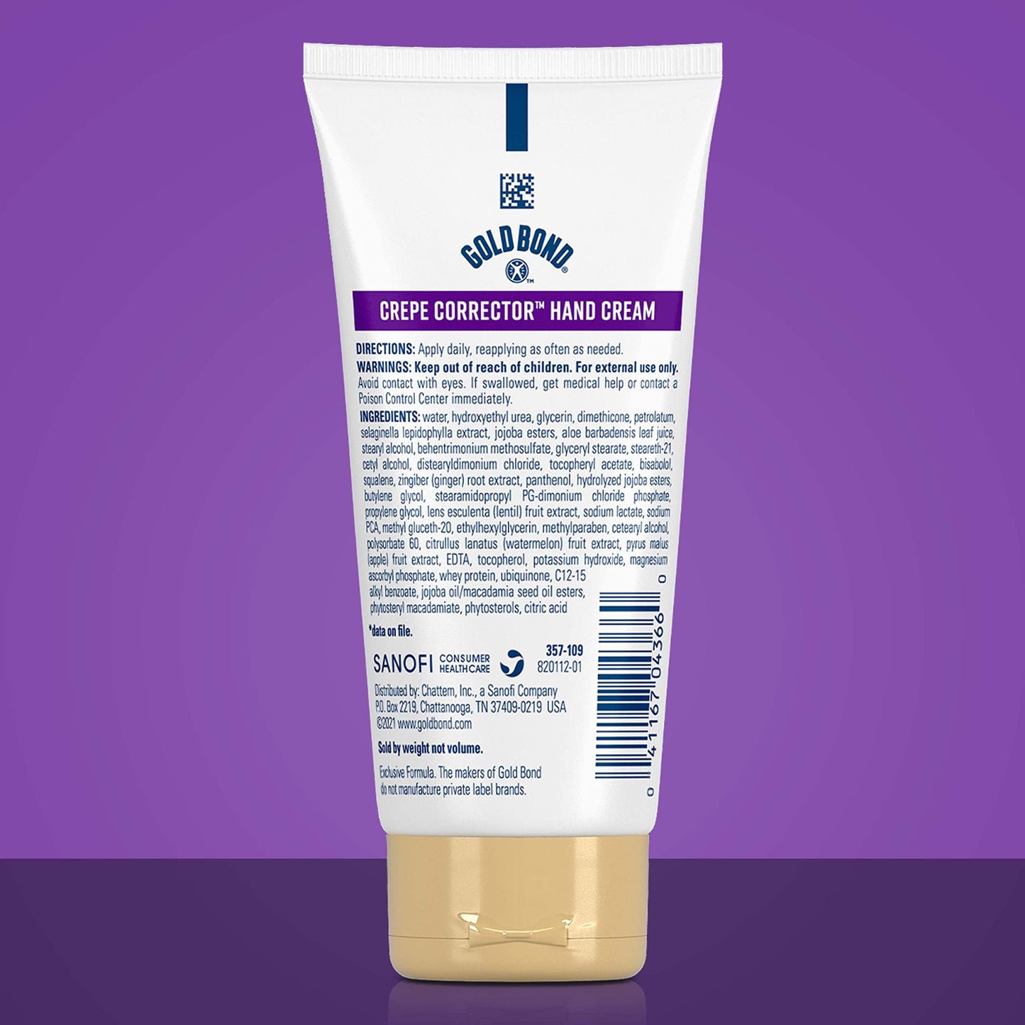 Gold Bond Age Renew Crepe Concealer Hand Cream, Replenishing & Smoothing Formula 3 oz.