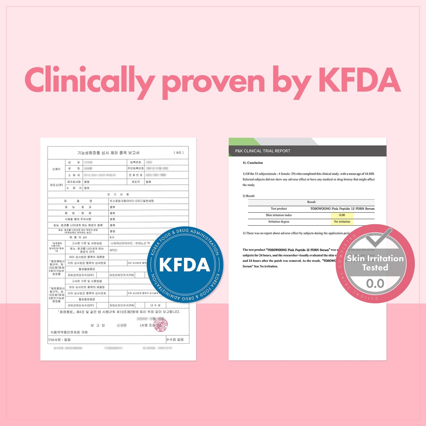 TOSOWOONG Pink Peptide 12 PDRN Serum – mit Lachs-DNA (PDRN 10.320 ppm), 12 Peptiden & Niacinamid, unterstützt ein gepflegtes, ebenmäßiges Hautbild, spendet Feuchtigkeit, Koreanische Kosmetik, 33ml
