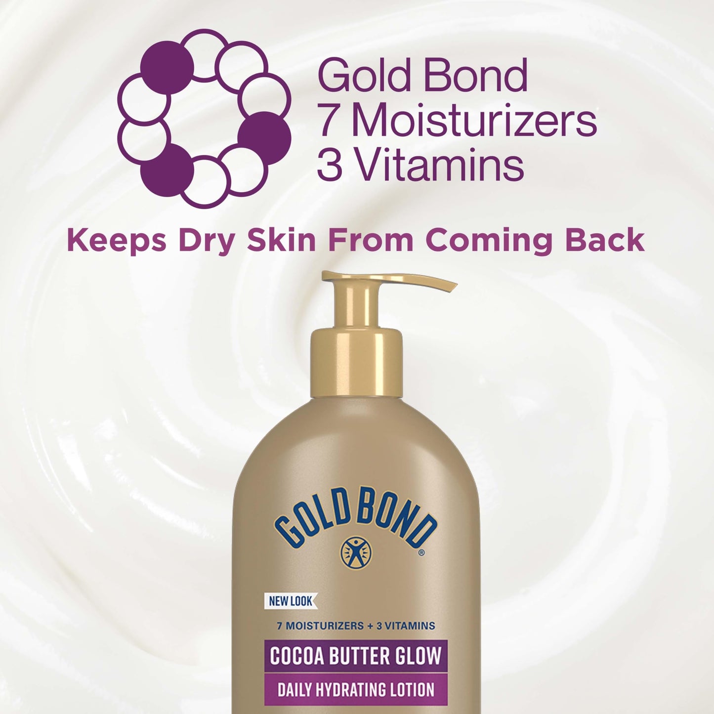 Gold Bond Ultimate Radiance Renewal, 400 ml Lotion mit Kokosöl, Sheabutter, Kakaobutter