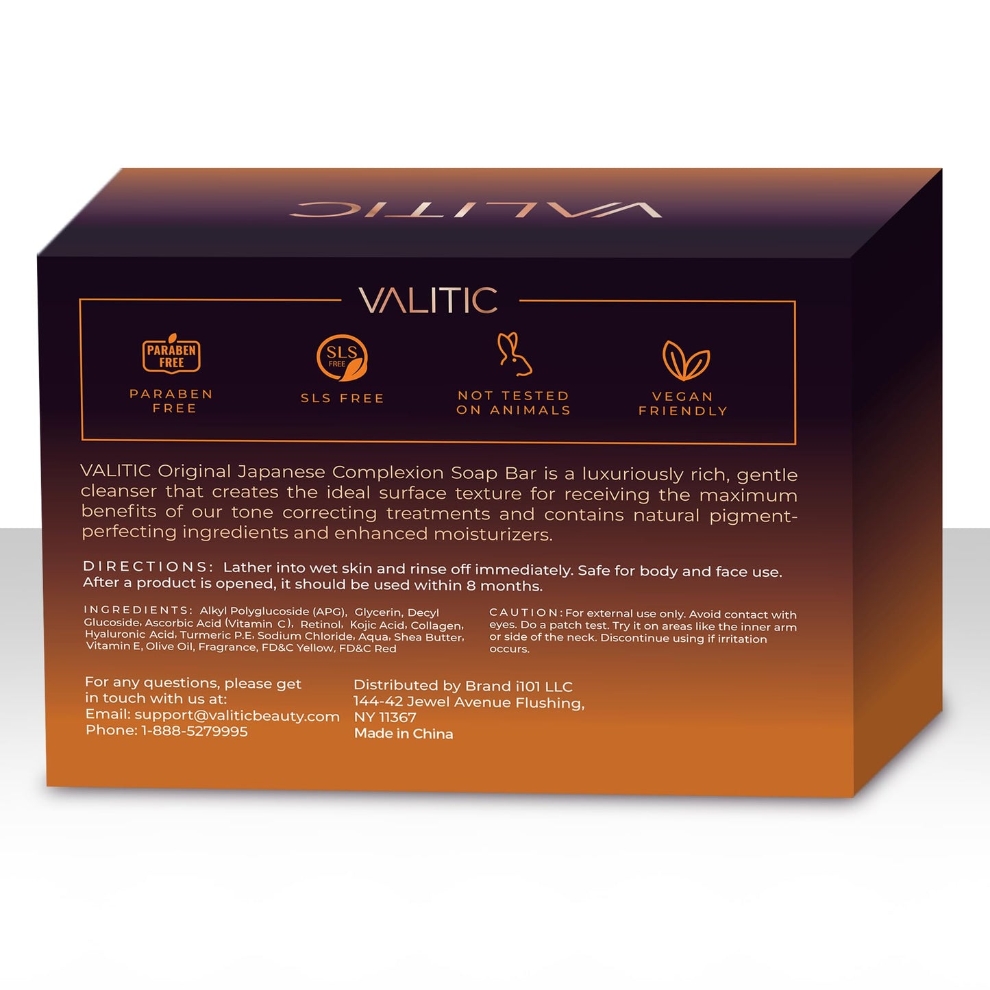VALITIC - Stickseife mit Kojisäure zur Entfernung dunkler Flecken, Vitamin C, Retinol, Kollagen und Kurkuma (Original Japan)