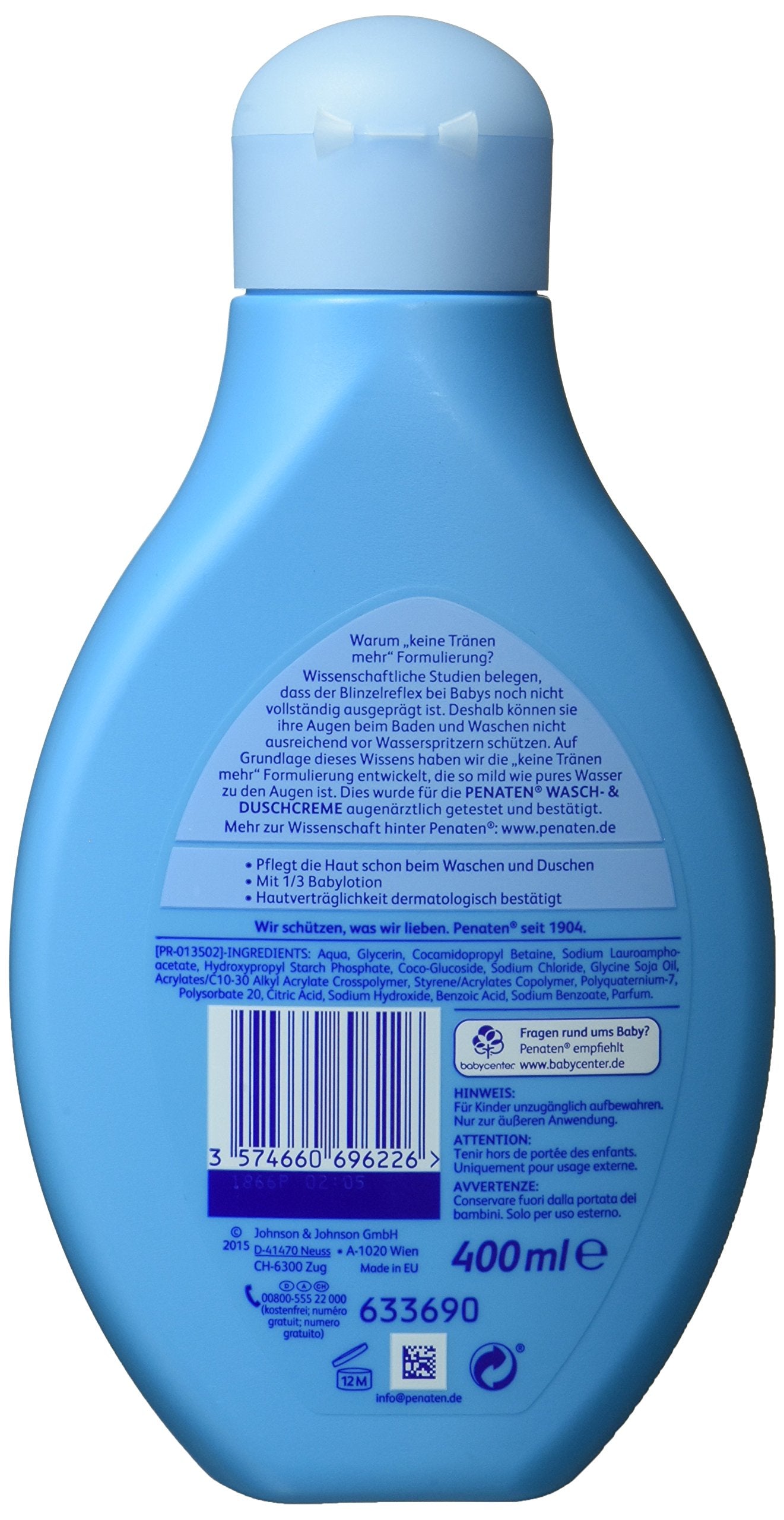 Penaten Baby Wasch und Duschcreme, 400 ml