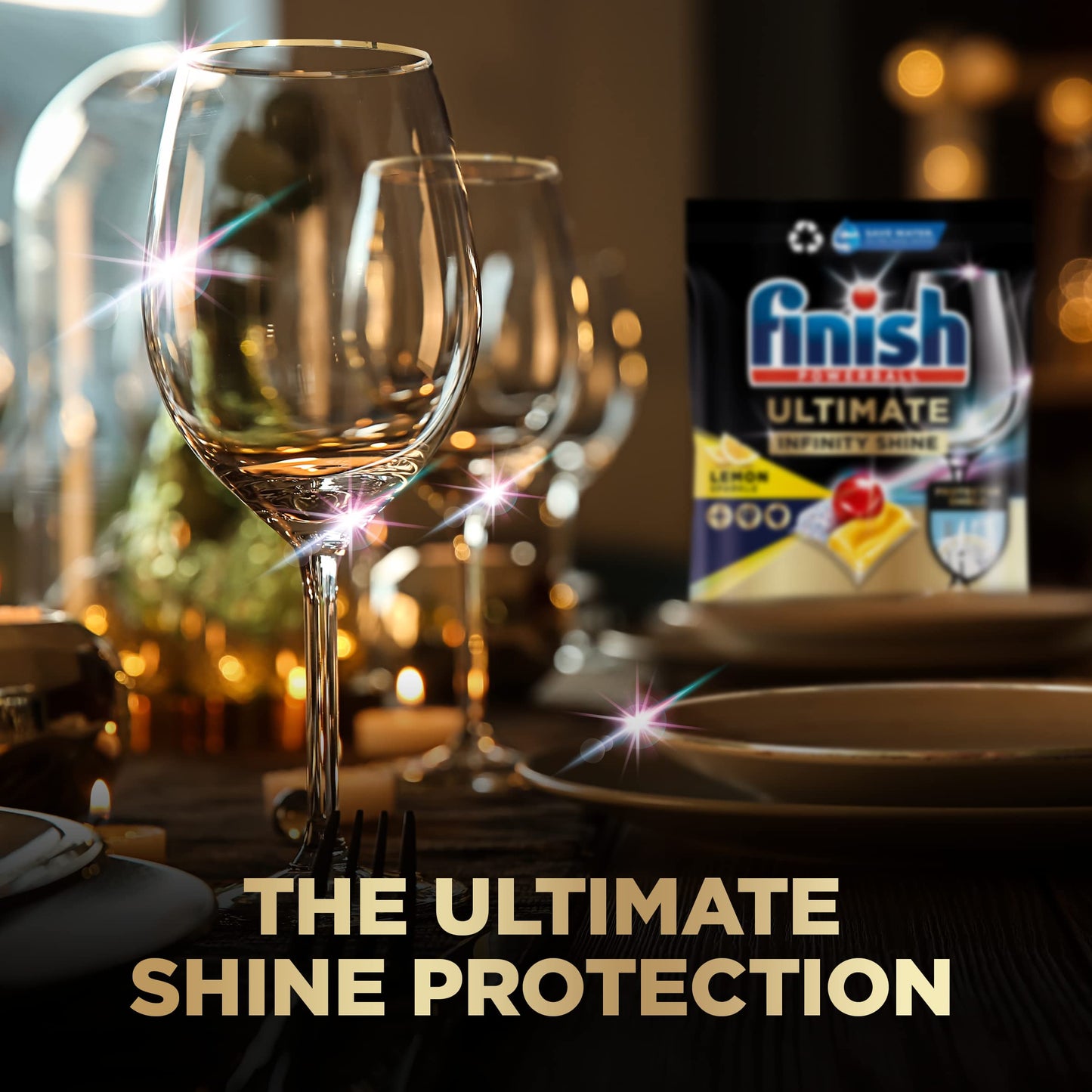 Finish Ultimate Infinity Shine, 80 Dishwasher Tablets, Lemon