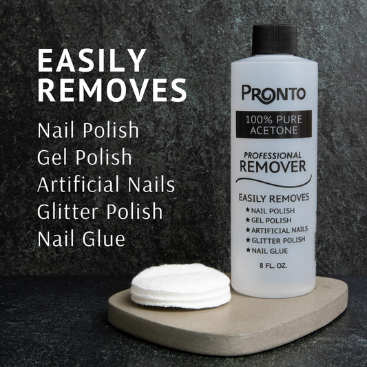 Pronto 100% Pure Aceton – schneller, professioneller Nagellackentferner – für natürliche, Gel-, Acryl- und modellierte Nägel