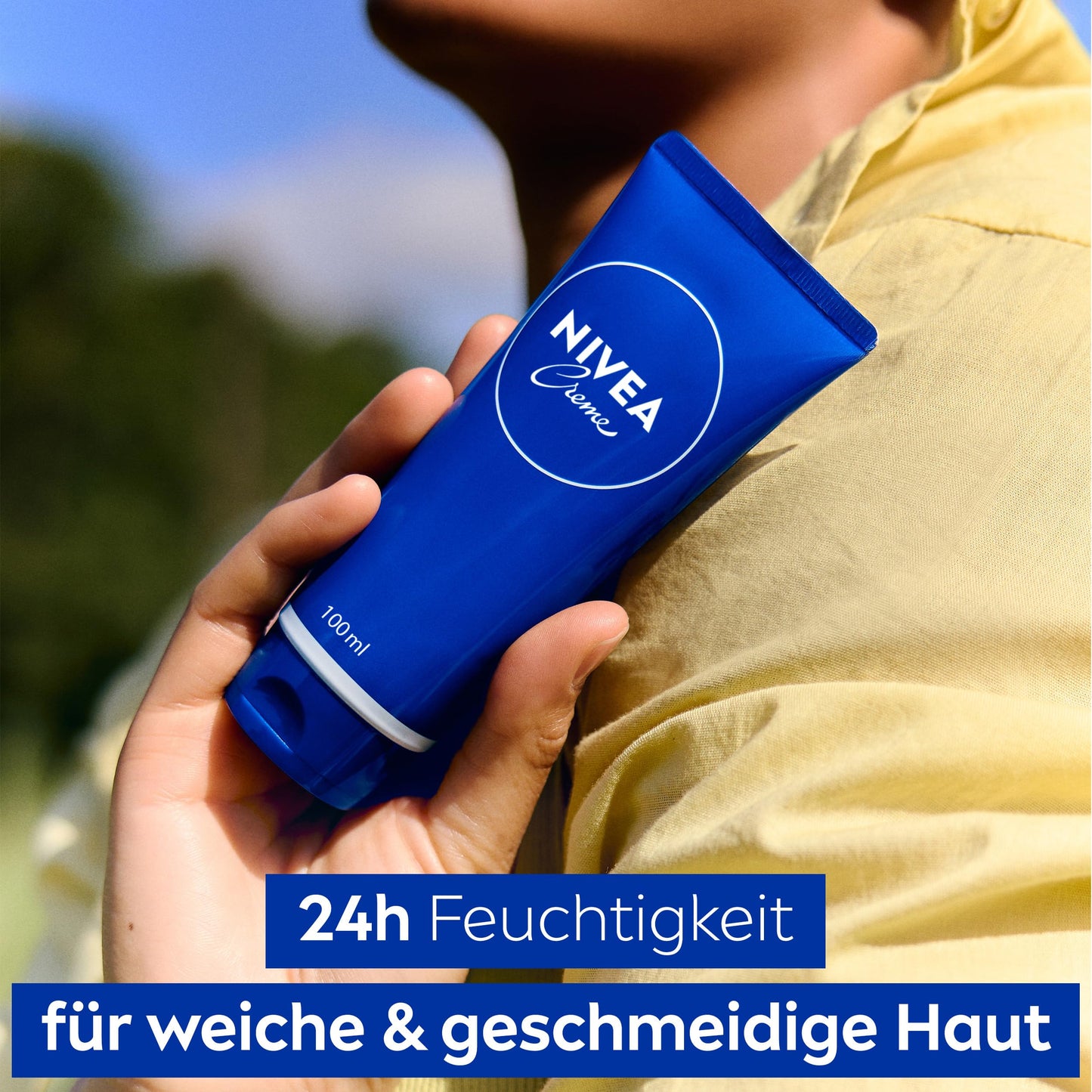 NIVEA Creme Tube Universalpflege, klassische Feuchtigkeitscreme für alle Hauttypen, reichhaltige Hautpflege mit hautverwandtem Eucerit (100 ml)
