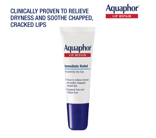 Aquaphor Lip Repair - Soothe Dry, Chapped Lips - Two .35 oz. Tubes