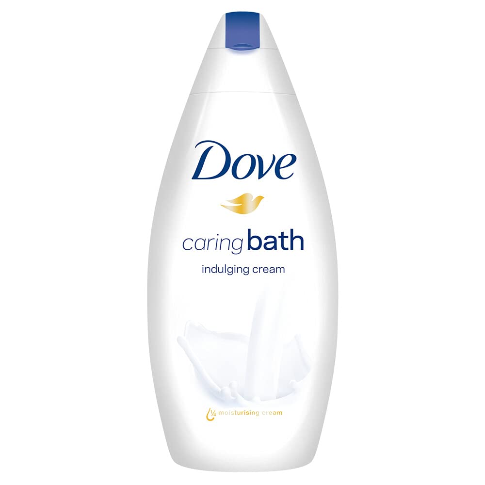 Dove Badezusatz Cremebad Reichhaltige Pflege für trockene Haut mit ¼ Feuchtigkeitscreme und verwöhnendem Badeschaum 750 ml 1 Stück