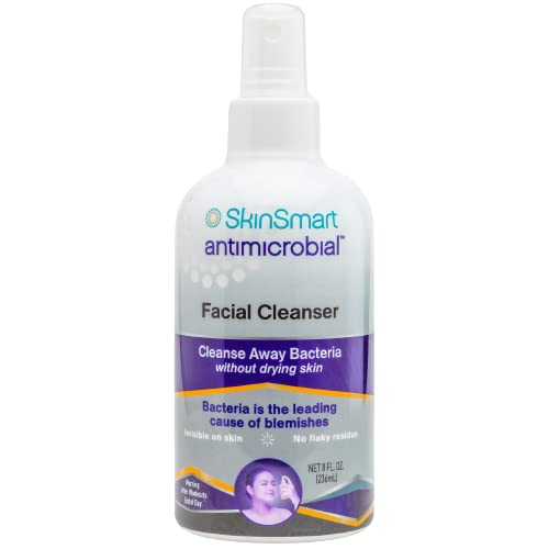 SkinSmart Gesichtsreiniger für Akne, zielt auf Bakterien für aktive Teenagersportler nach dem Training und Akne für Erwachsene, 237 ml Sprühflasche, sicher für mehrere tägliche Anwendungen