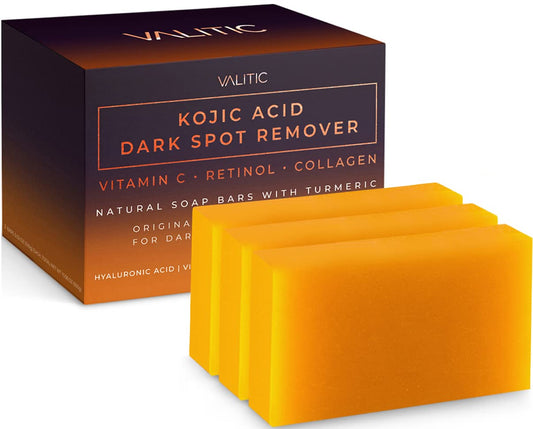 VALITIC - Stickseife mit Kojisäure zur Entfernung dunkler Flecken, Vitamin C, Retinol, Kollagen und Kurkuma (Original Japan)