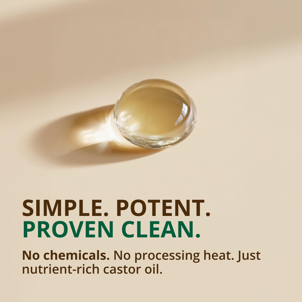 Organic Castor Oil (16oz Glass Bottle) USDA Certified Organic, 100% Pure, Cold Pressed, Hexane Free. Boost Hair Growth for Hair, Eyelashes & Eyebrows. Natural Dry Skin Moisturizer by RejuveNaturals