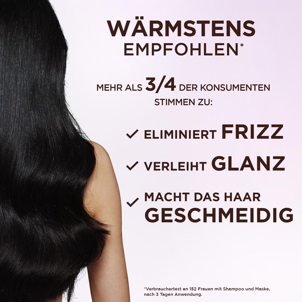Garnier Wahre Schätze Glättendes Haarpflege-Set für mittellanges bis langes Haar, Ritual & Stärke Reiswasser-Shampoo (250 ml), Reiswasser-Spülung (200 ml), Reiswasser 1-Minute Haarkur (340 ml)