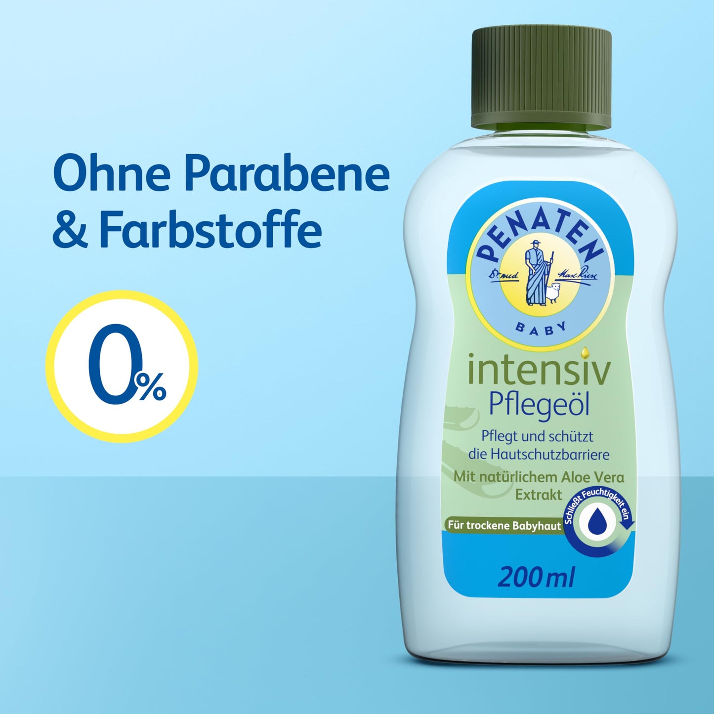 Penaten Intensiv Pflegeöl pflegendes & schützendes Baby Massageöl & Babyöl mit Aloe Vera Extrakt für trockene & sensitive Haut,6x200ml