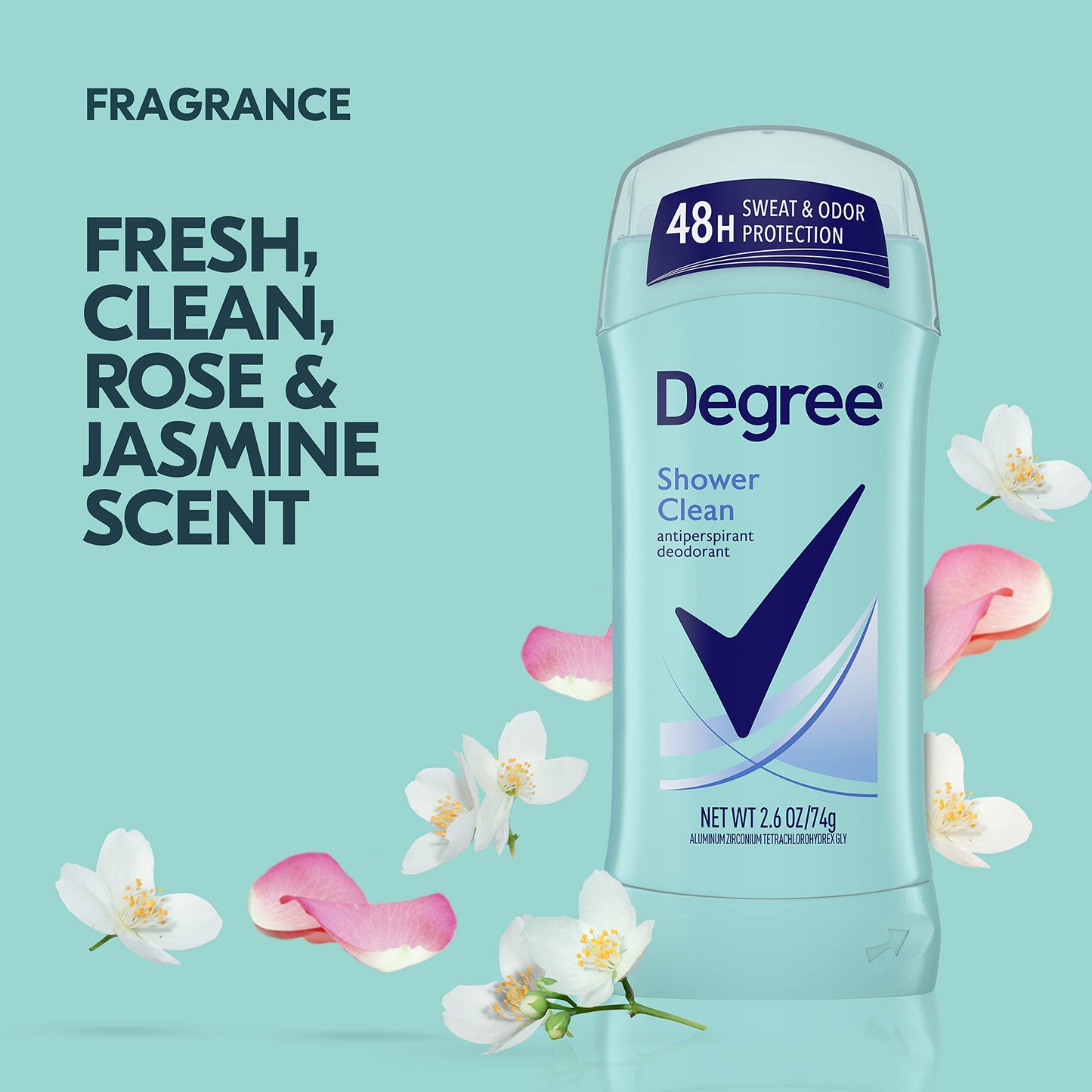 Degree Trockengehschutz Antitranspirant, Dusche sauber Dusche sauber 2,6 Oz