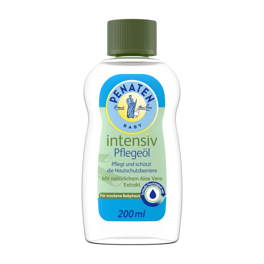 Penaten Intensiv Pflegeöl pflegendes & schützendes Baby Massageöl & Babyöl mit Aloe Vera Extrakt für trockene & sensitive Haut,6x200ml