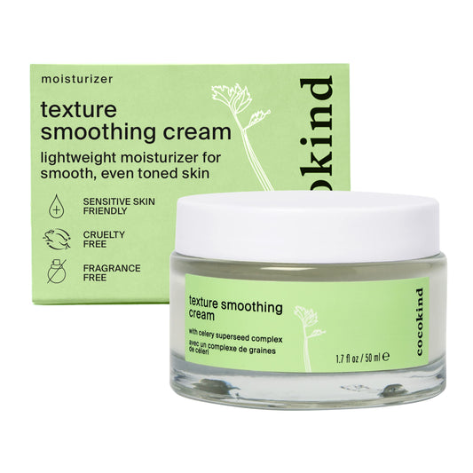 Cocokind Texture Smoothing Cream, Face Moisturizer with Squalan, Cellery Seed and Cucumber, Face Lotion Moisturizer Face, Hydrating Face Cream