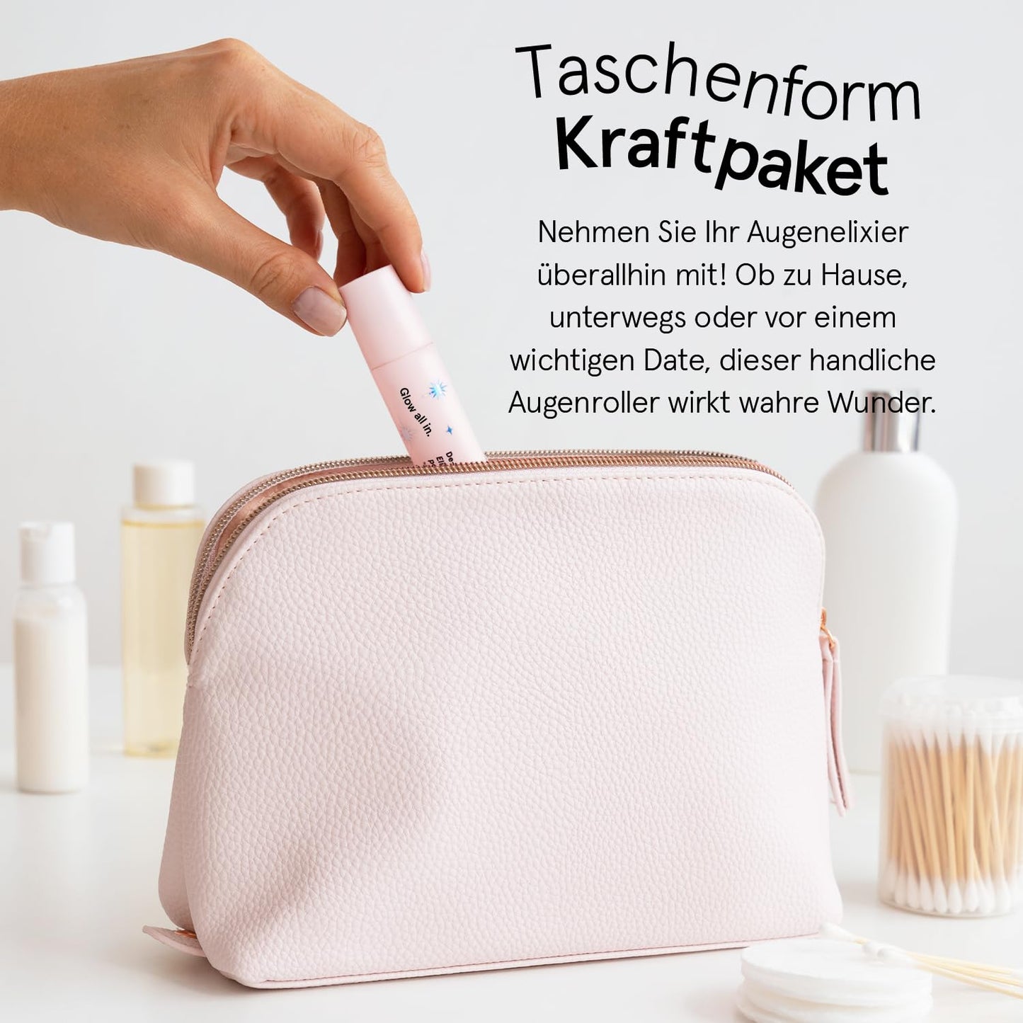 grace & stella, Augenroller mit Augencreme genen Falten und Augenringe mit Retinol & Koffein Augen-Roll-On mit Augencreme gegen Tränensäcke (15ml)