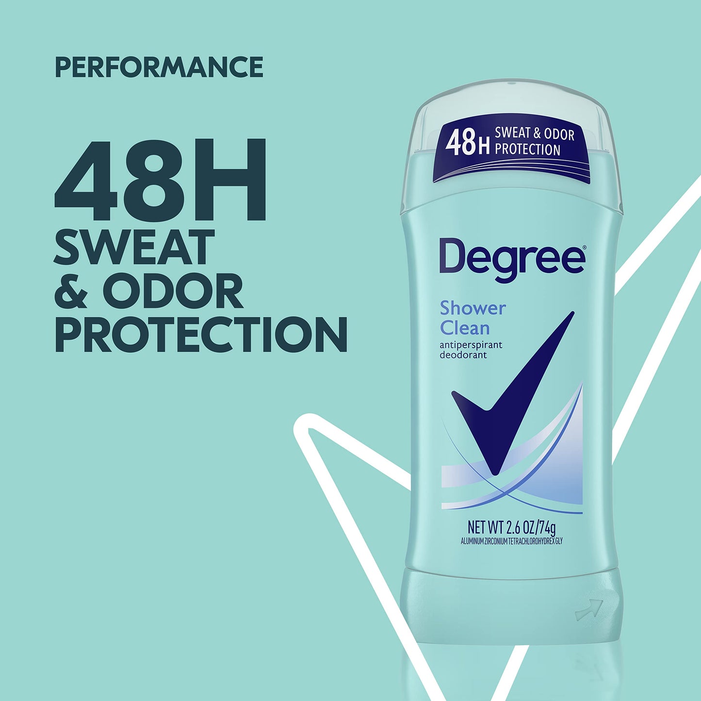 Degree Trockengehschutz Antitranspirant, Dusche sauber Dusche sauber 2,6 Oz