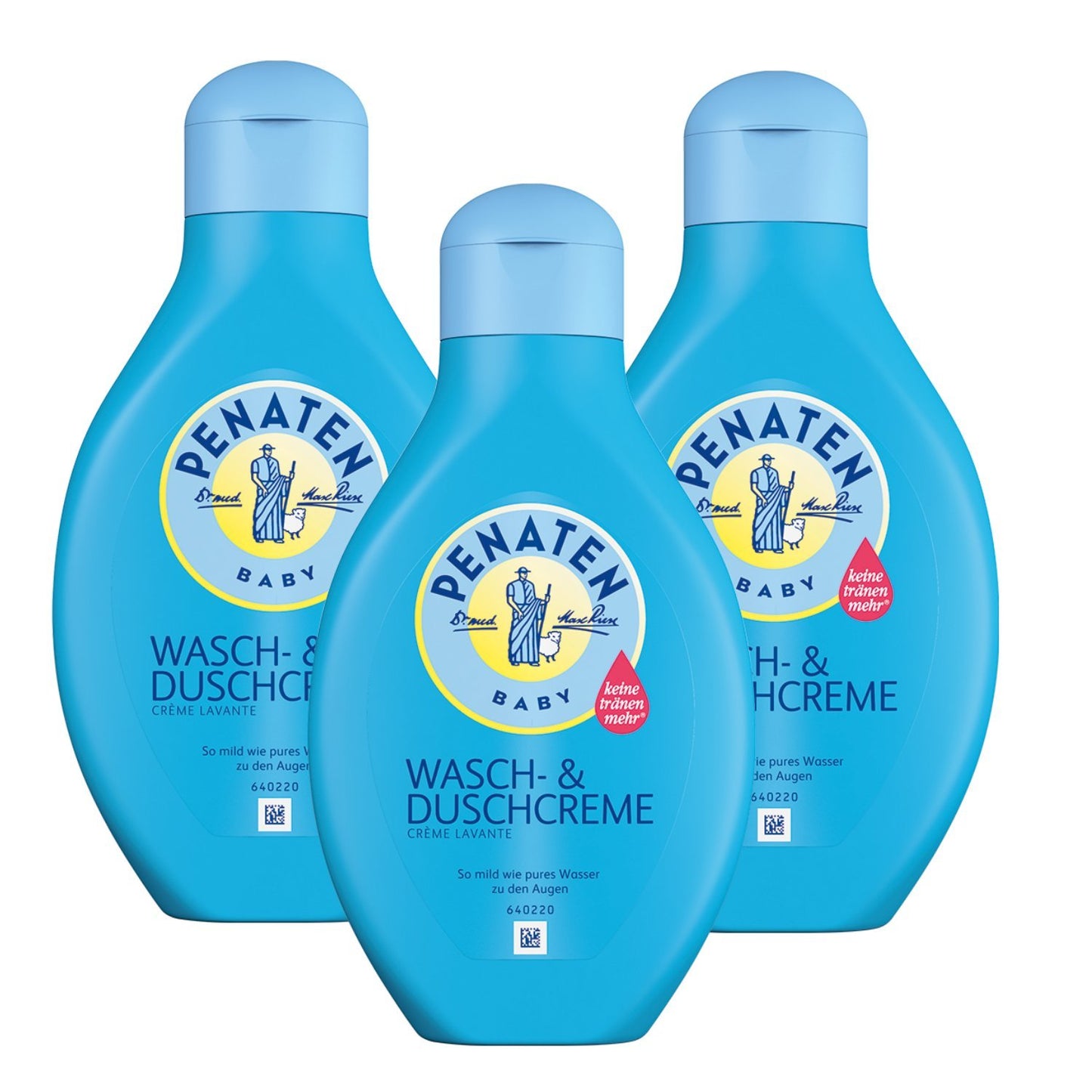 Penaten Wasch- & Duschcreme 400ml | Mildes Waschgel für Babys | Ideal zum sanften Baden und Waschen von Babys | Keine Tränen mehr (3 x 400ml)