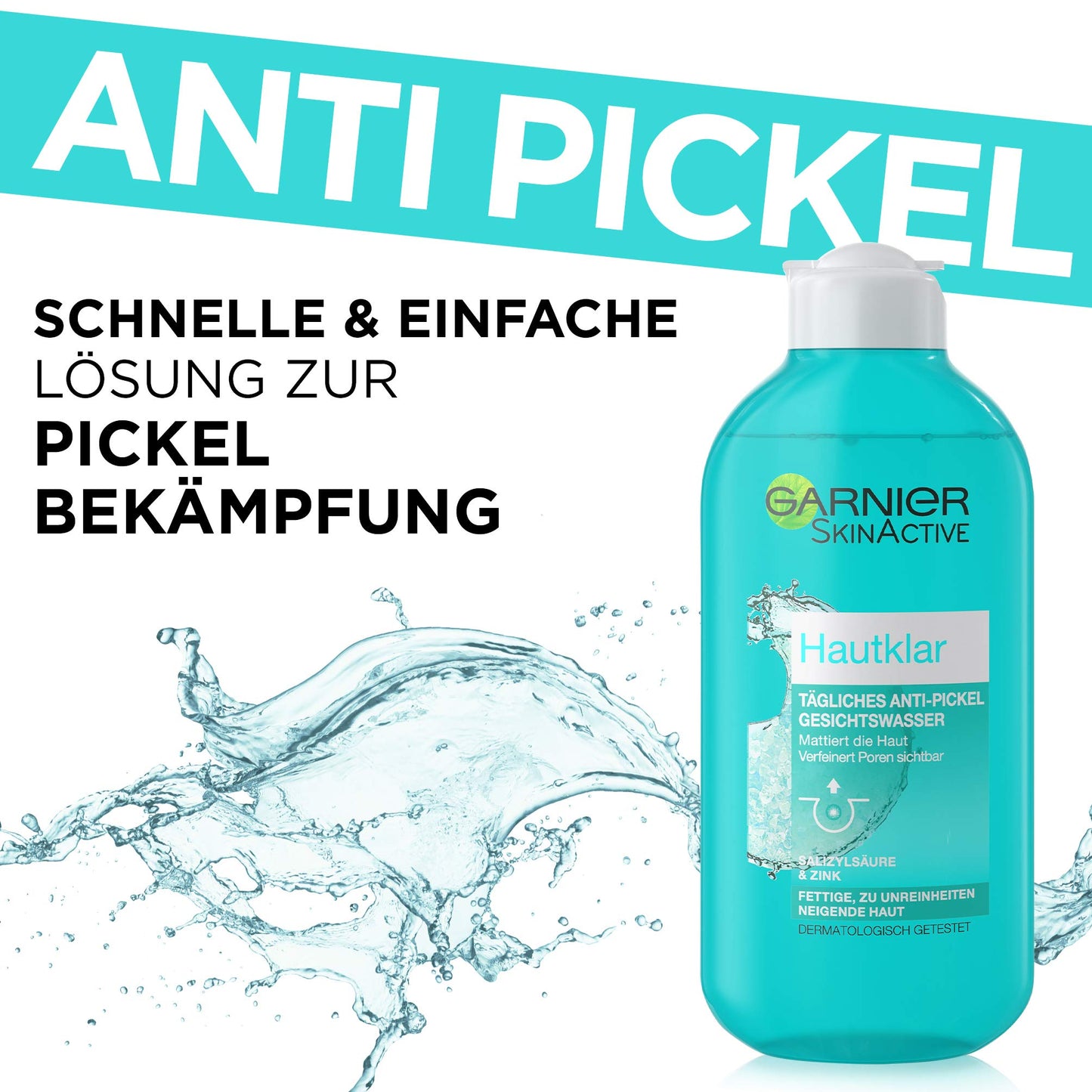 Garnier Hautklar Tägliches Anti-Pickel Gesichtswasser, 200 ml