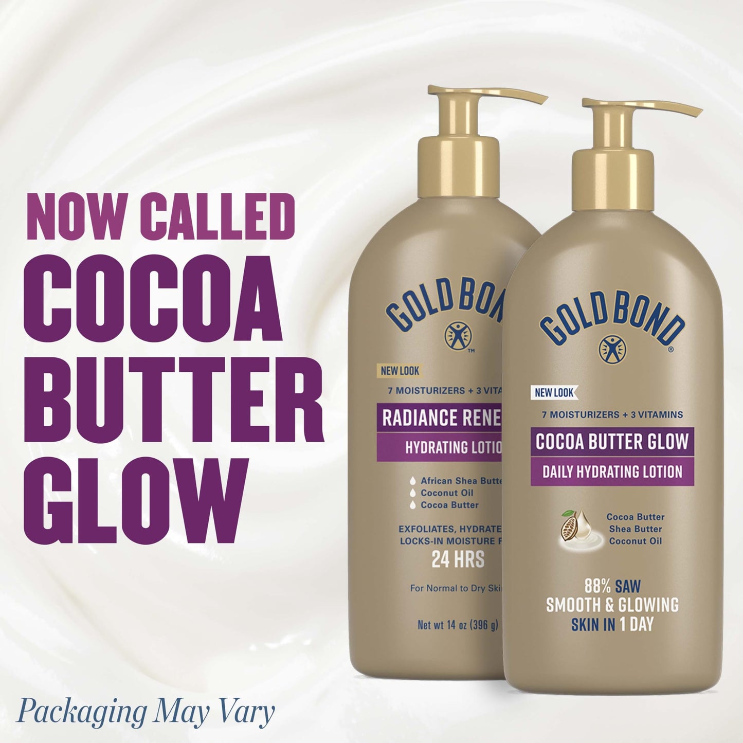 Gold Bond Ultimate Radiance Renewal, 400 ml Lotion mit Kokosöl, Sheabutter, Kakaobutter