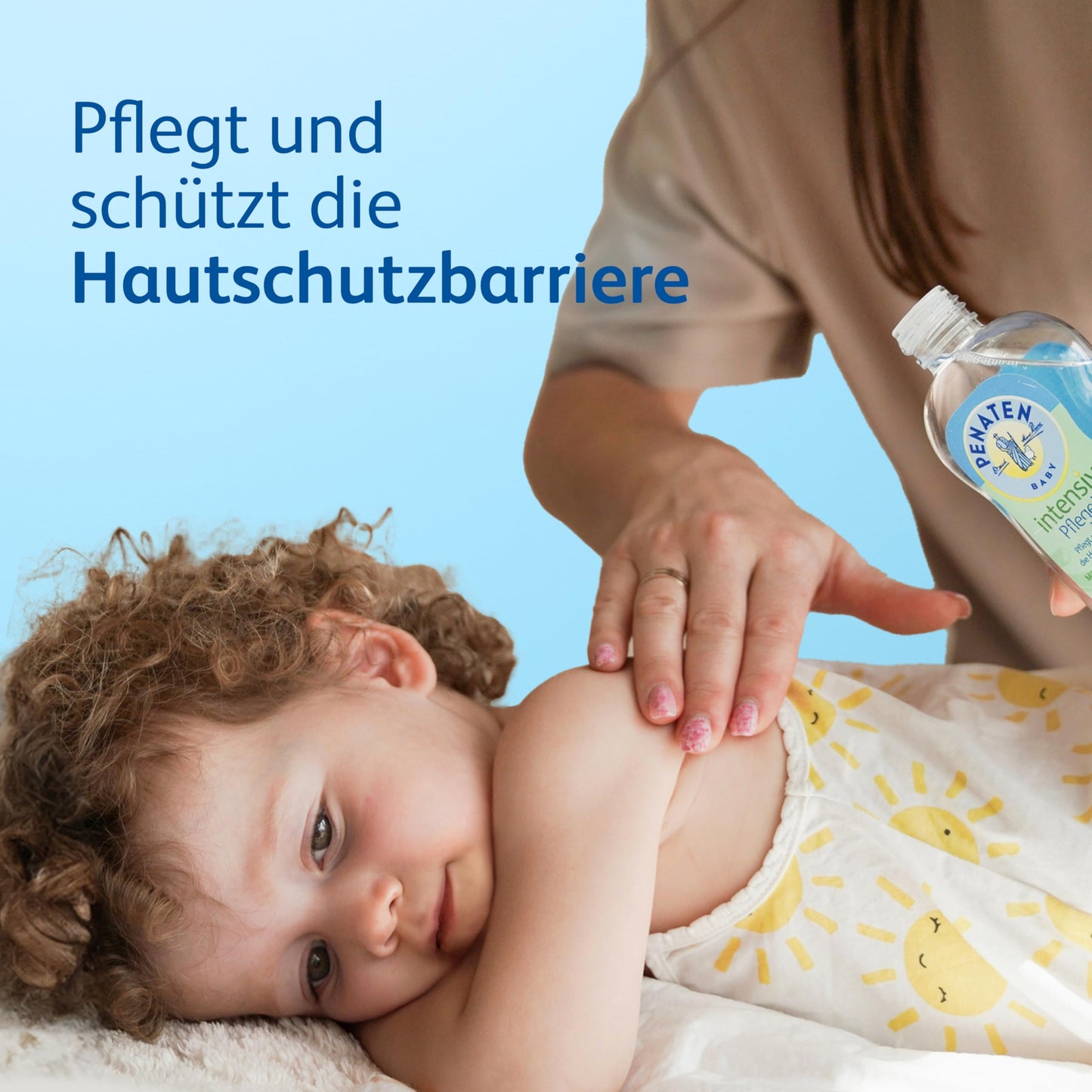 Penaten Intensiv Pflegeöl pflegendes & schützendes Baby Massageöl & Babyöl mit Aloe Vera Extrakt für trockene & sensitive Haut,6x200ml