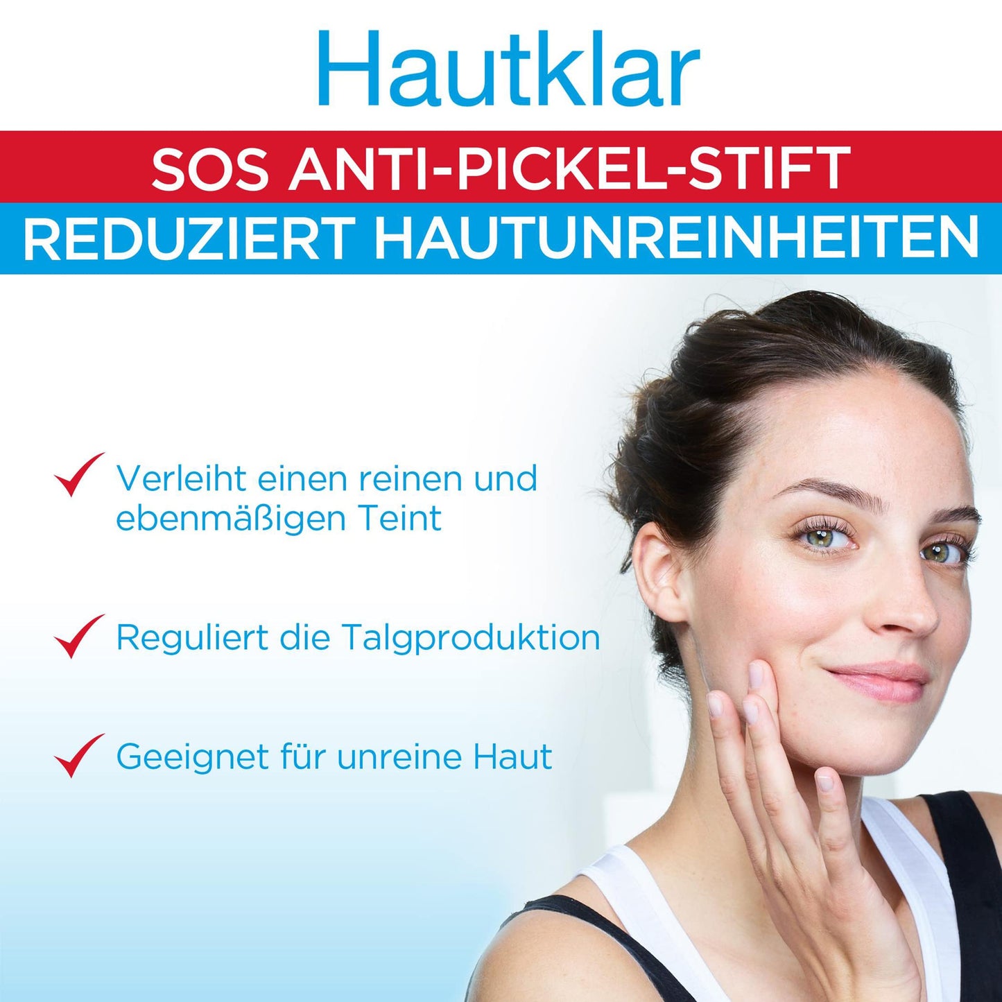 Garnier Hautklar S.O.S Anti-Pickel-Stift für unreine Haut, Extra-Stark, Mit Vitamin B3, Zink, Salizylsäure und Eukalyptus, Skin Active, 10 ml