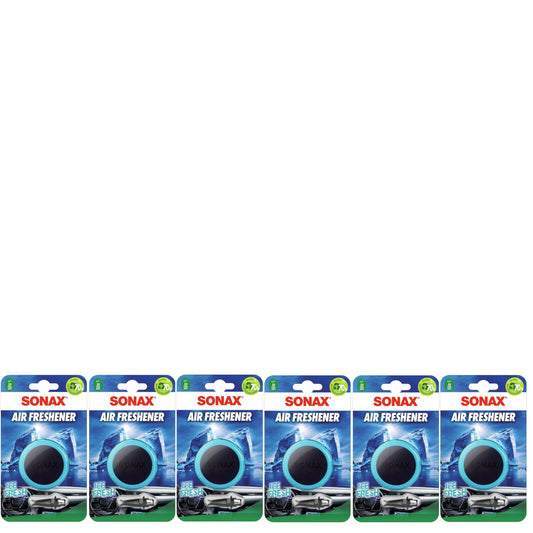 6x SONAX Air Freshener Ice-Fresh (1 Stück) frischer Duft und lang anhaltendes Dufterlebnis für den Fahrzeuginnenraum | Art-Nr. 03660411