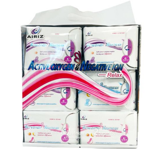 AiRiZ – Damenbinden mit aktivem Sauerstoff und negativen Ionen